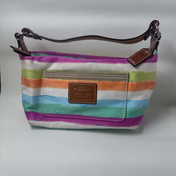 Coach Hampton Stripe Signature Mini Bag - Picture 1 of 5